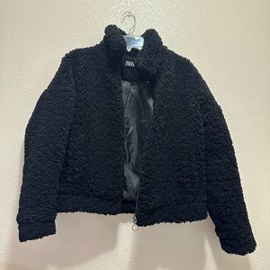 zara black jacket